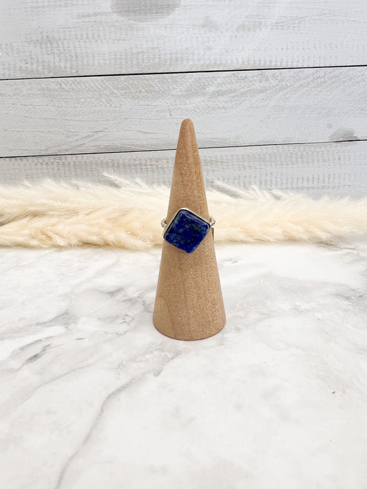 Blue Lapis Ball Ring- #8A Size: 6