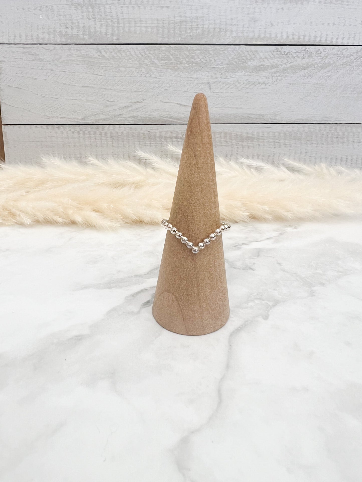 Ball Chevron Stacker Ring