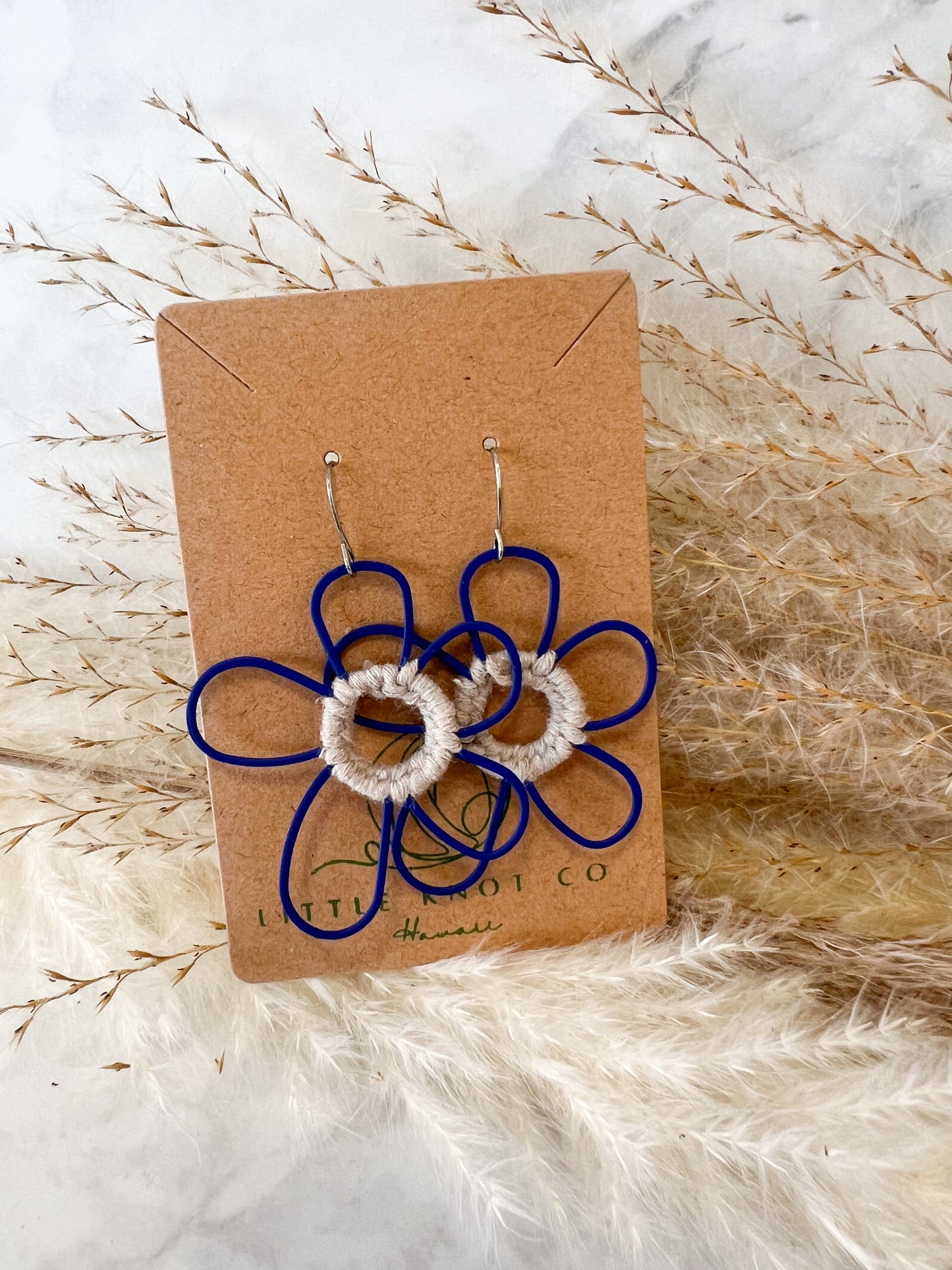 Blue Flower Earrings