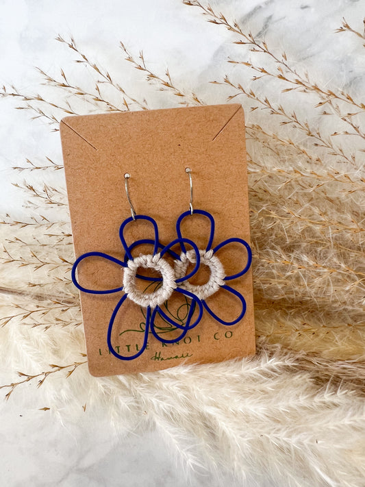 Blue Flower Earrings