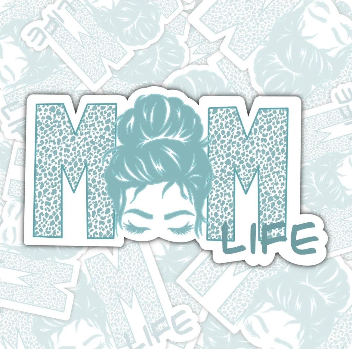 Blue Mom Life Sticker