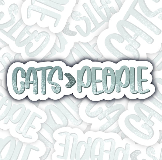 Cats Vs People Sticker