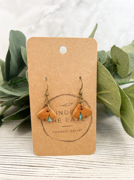 Douglas Fir Turquoise Earrings 002