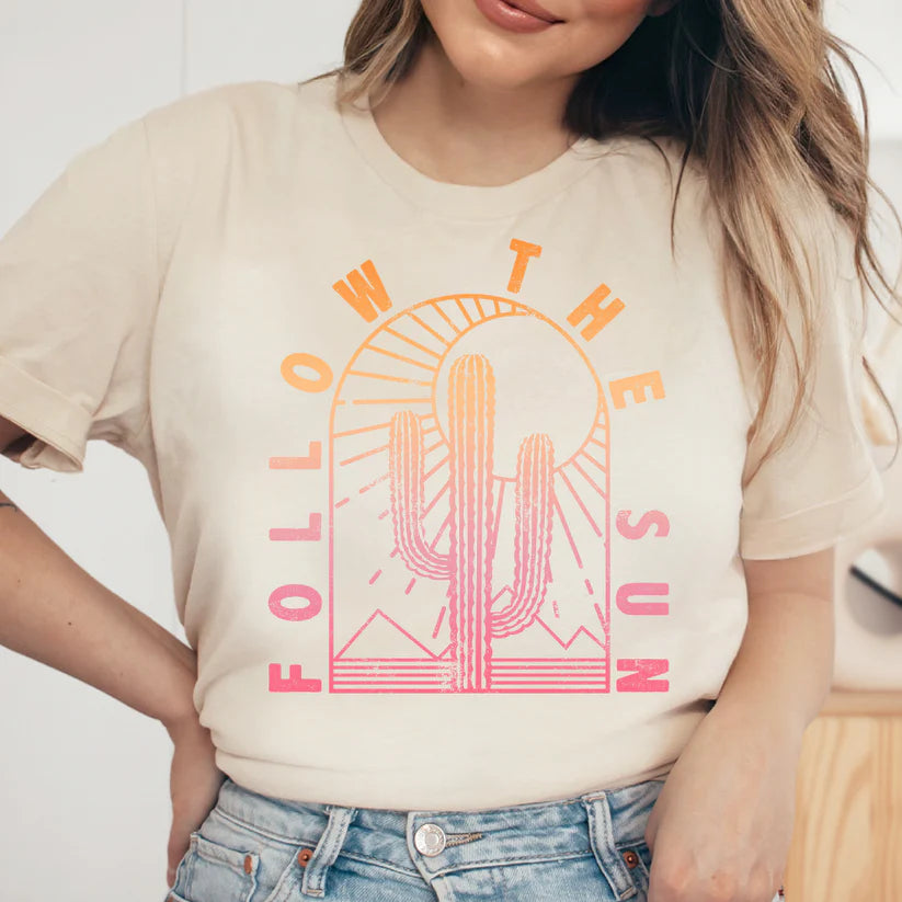 Follow the Sun T Shirt- Medium