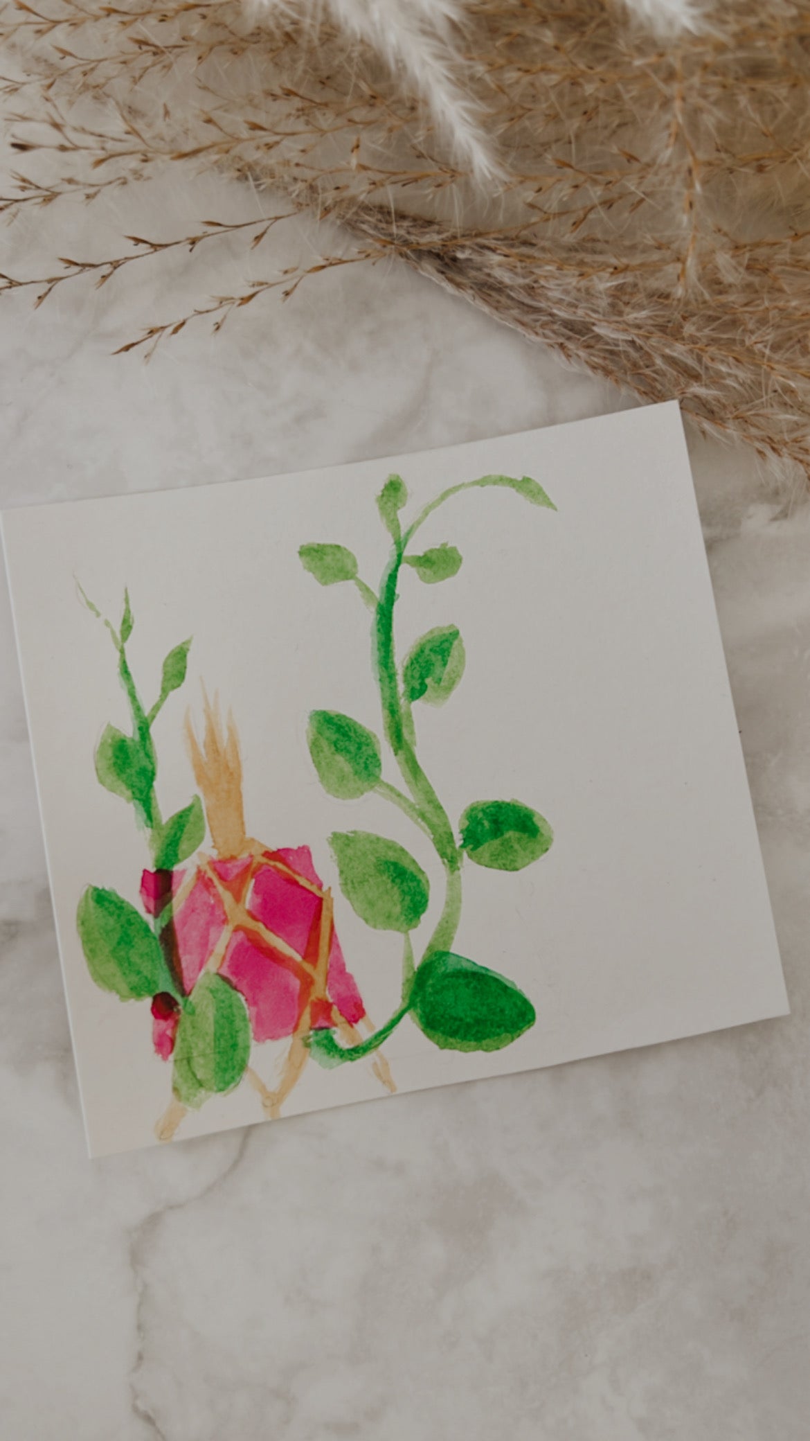 Watercolor Plant Card