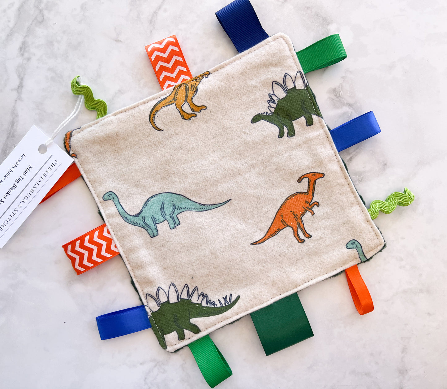 Mini Tag Blanket- Dinosaurs