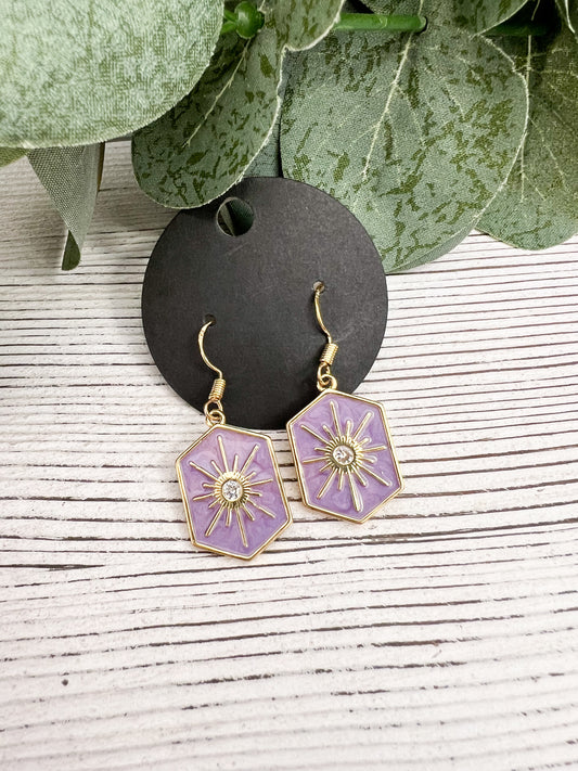 Lavender Sun Earrings