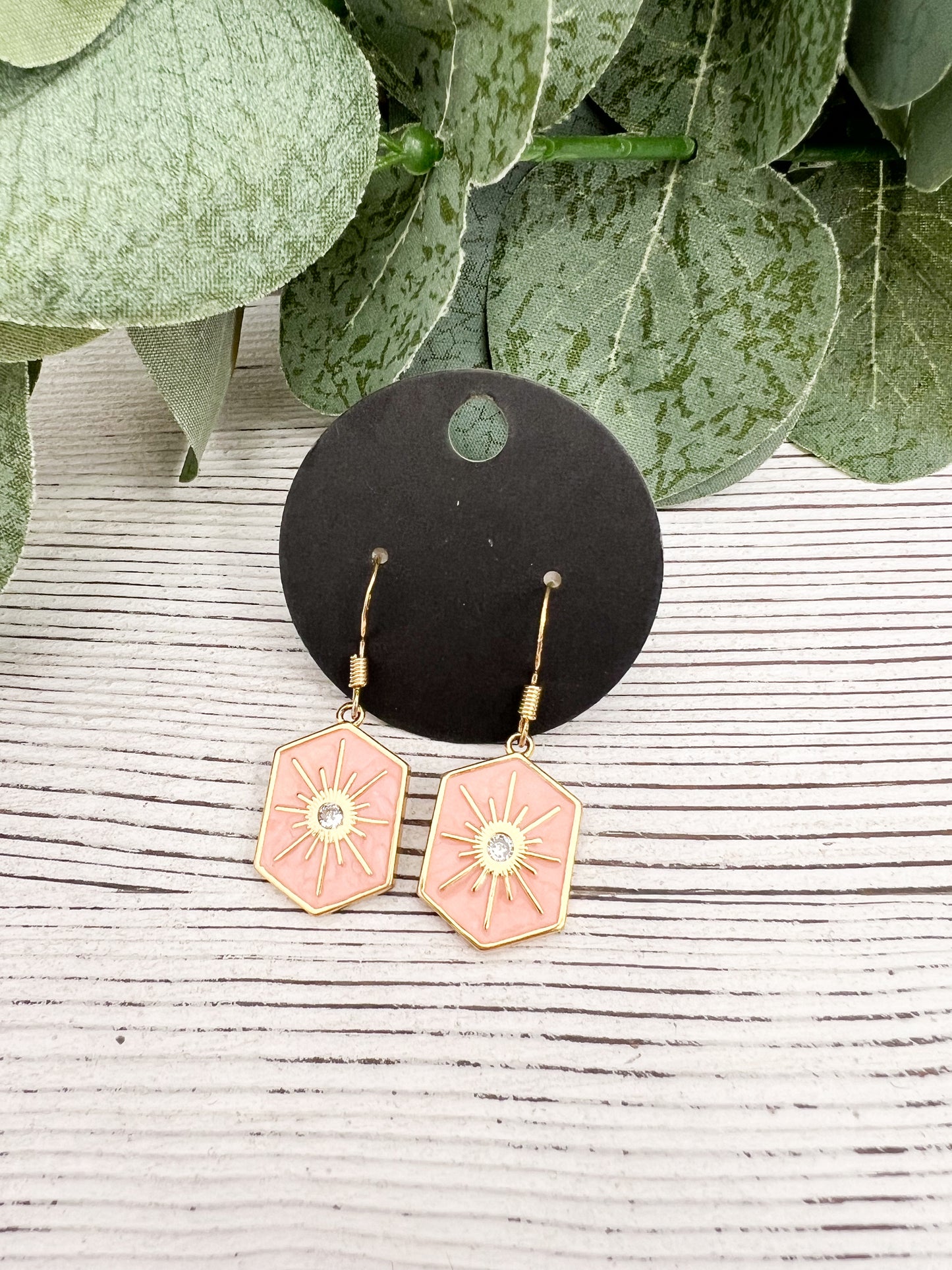 Pink Sun Earrings