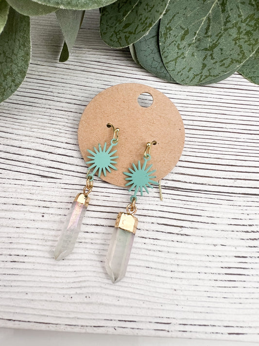 Mint Angel Aura Earrings