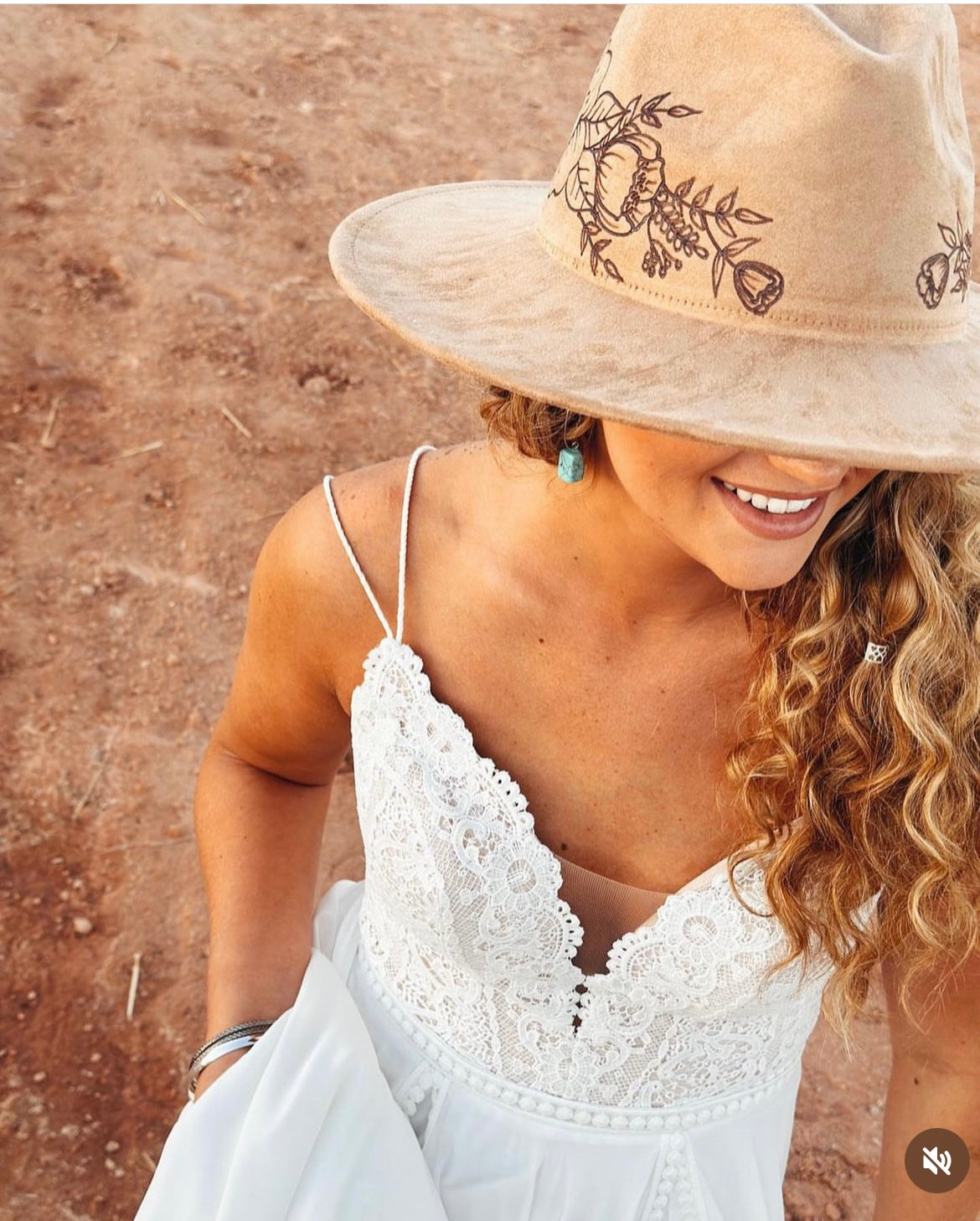 Turquoise Sunflower  Hat