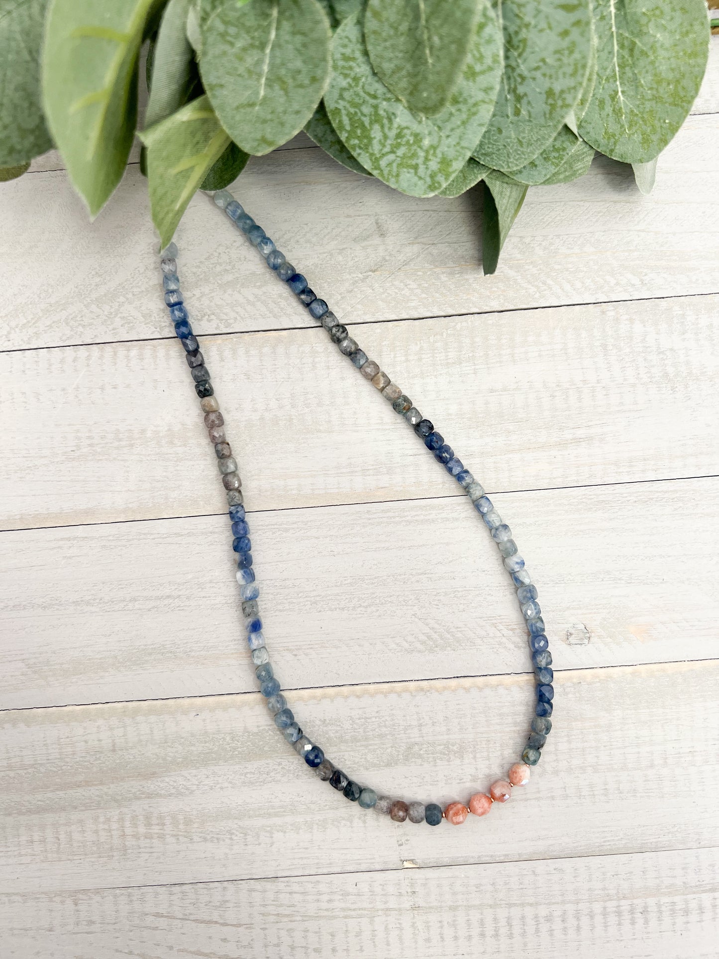 Kyanite Sunstone Necklace