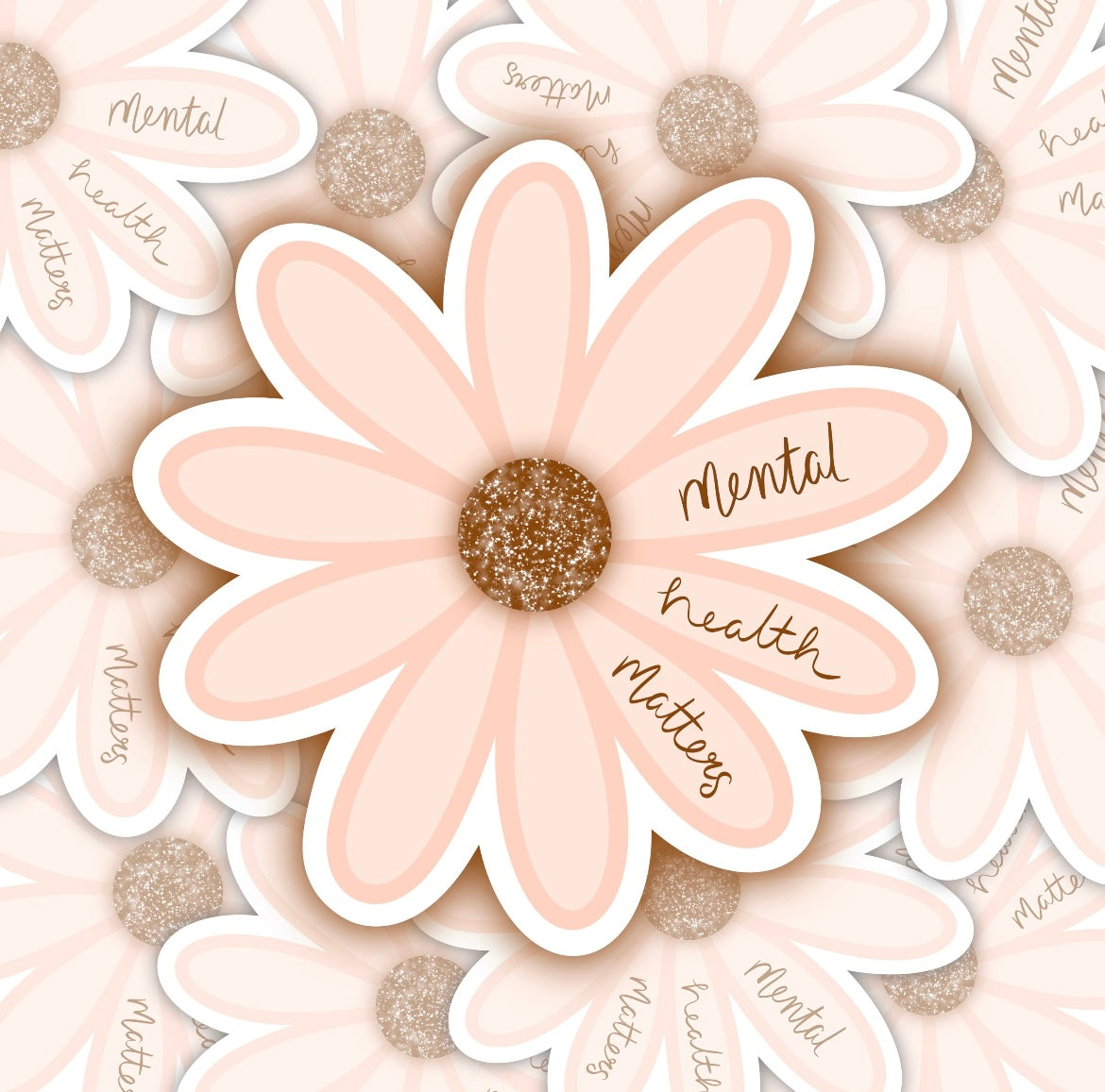 Mental Heath Matters Flower Sticker