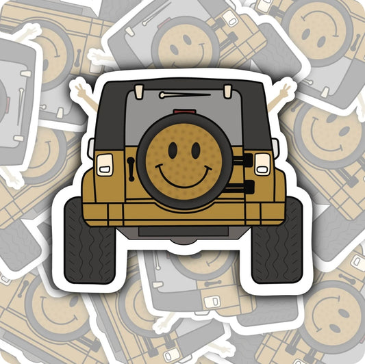 Mustard Jeep Sticker