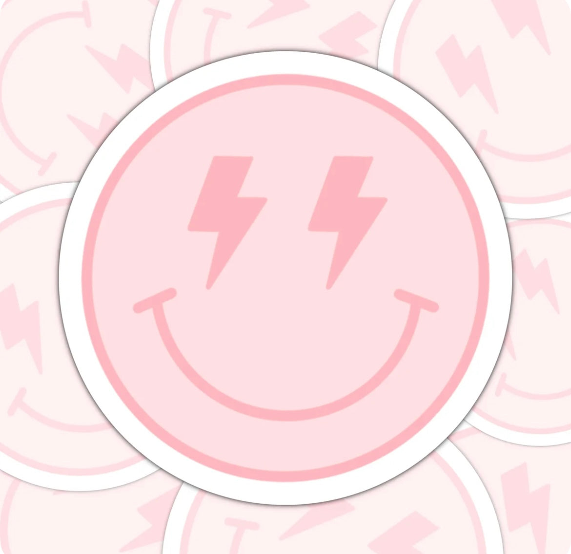 Pink Smiley Sticker