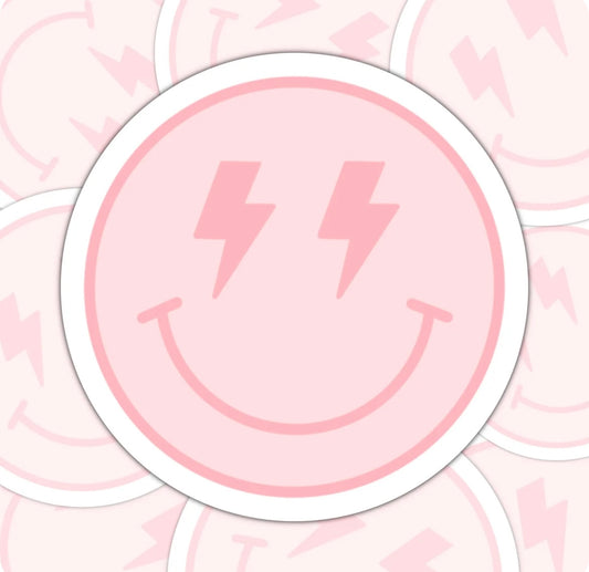 Pink Smiley Sticker