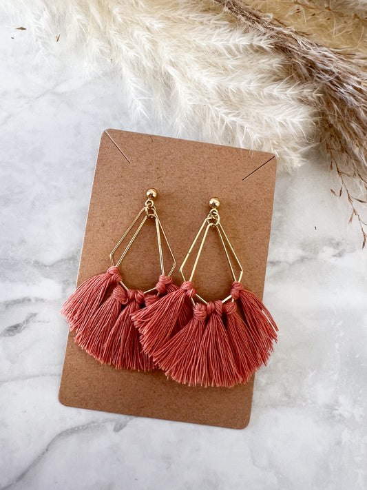 Pink & Gold Earrings