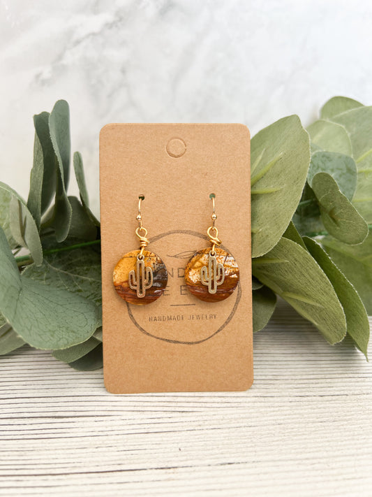 Red Creek Jasper Cactus Earrings 003