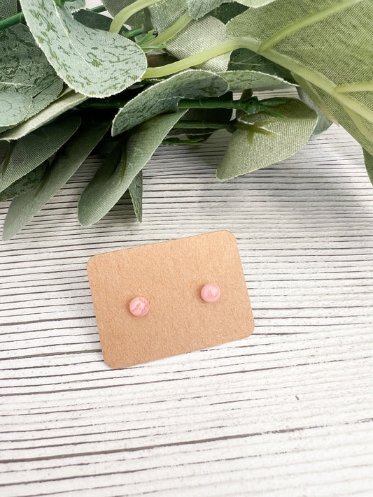 Rhodochrosite Studs- Non Metal