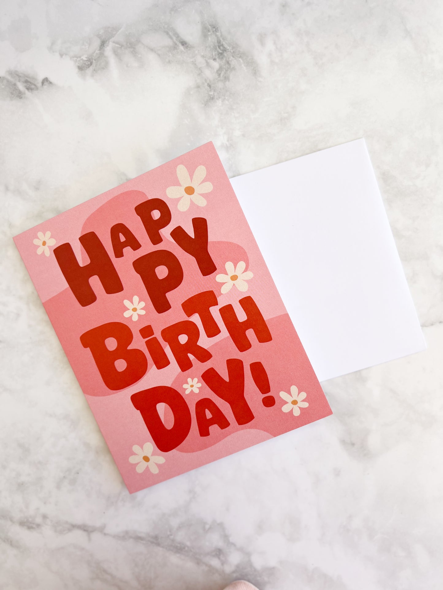 Pink Daisy Birthday Card