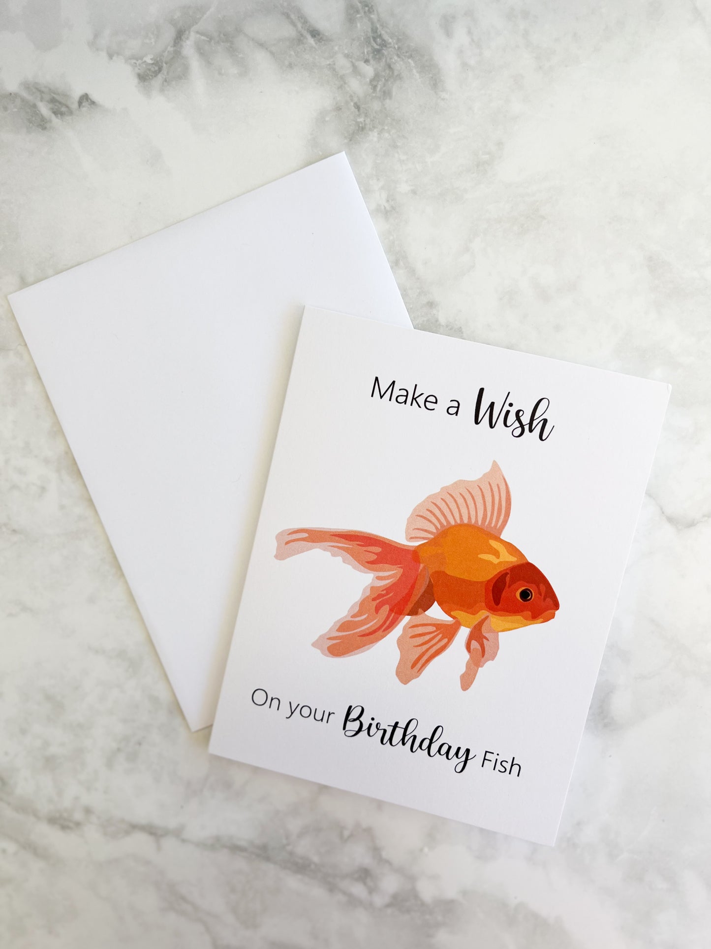 Gold Fish Birthday Card