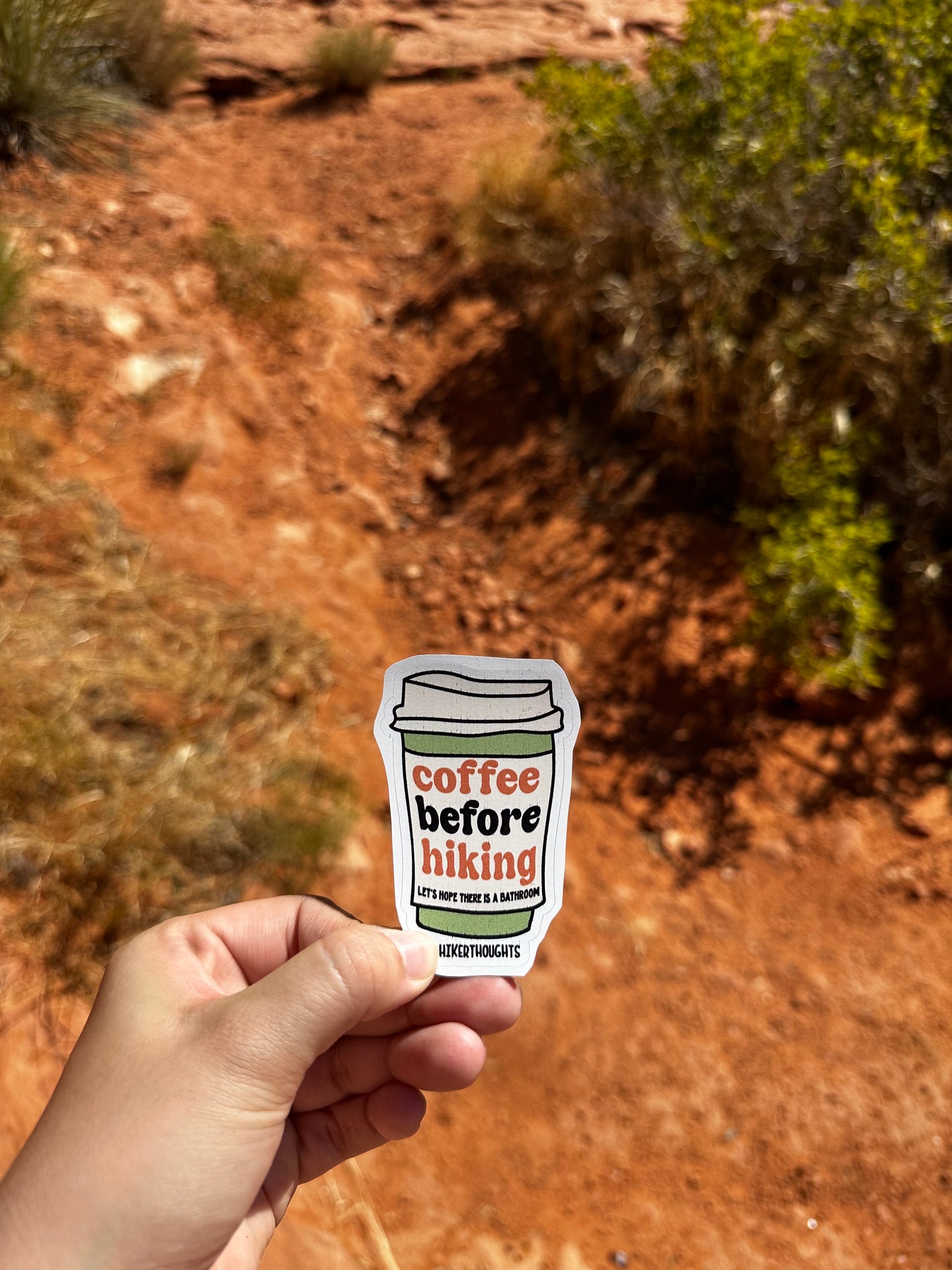 Coffee Before Hiking Sticker